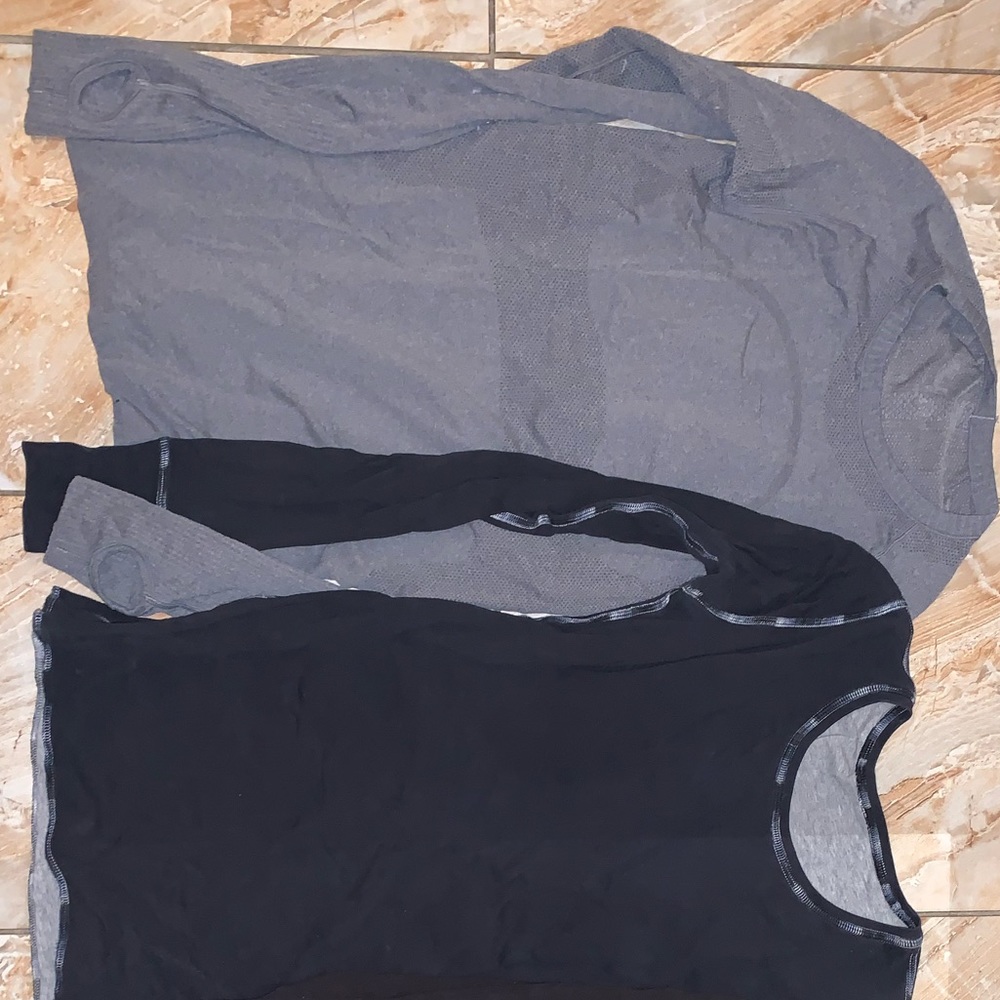 EUC bundle 2x long sleeve Lululemon shirts size 6
